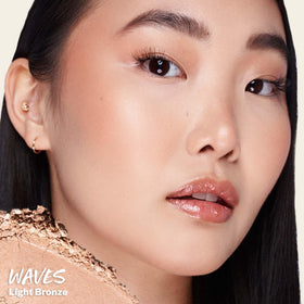 Kosas Sun Show Glowy Warmth Tropic swatch reveals buildable warmth for a natural glow.