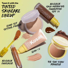 Kosas Sun Show Glowy Warmth packaging features sunny yellow design