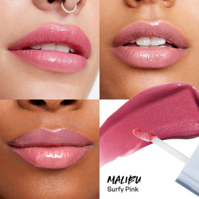 Kosas Wet Lip Oil Gloss applicator applying for smooth, non-sticky finish