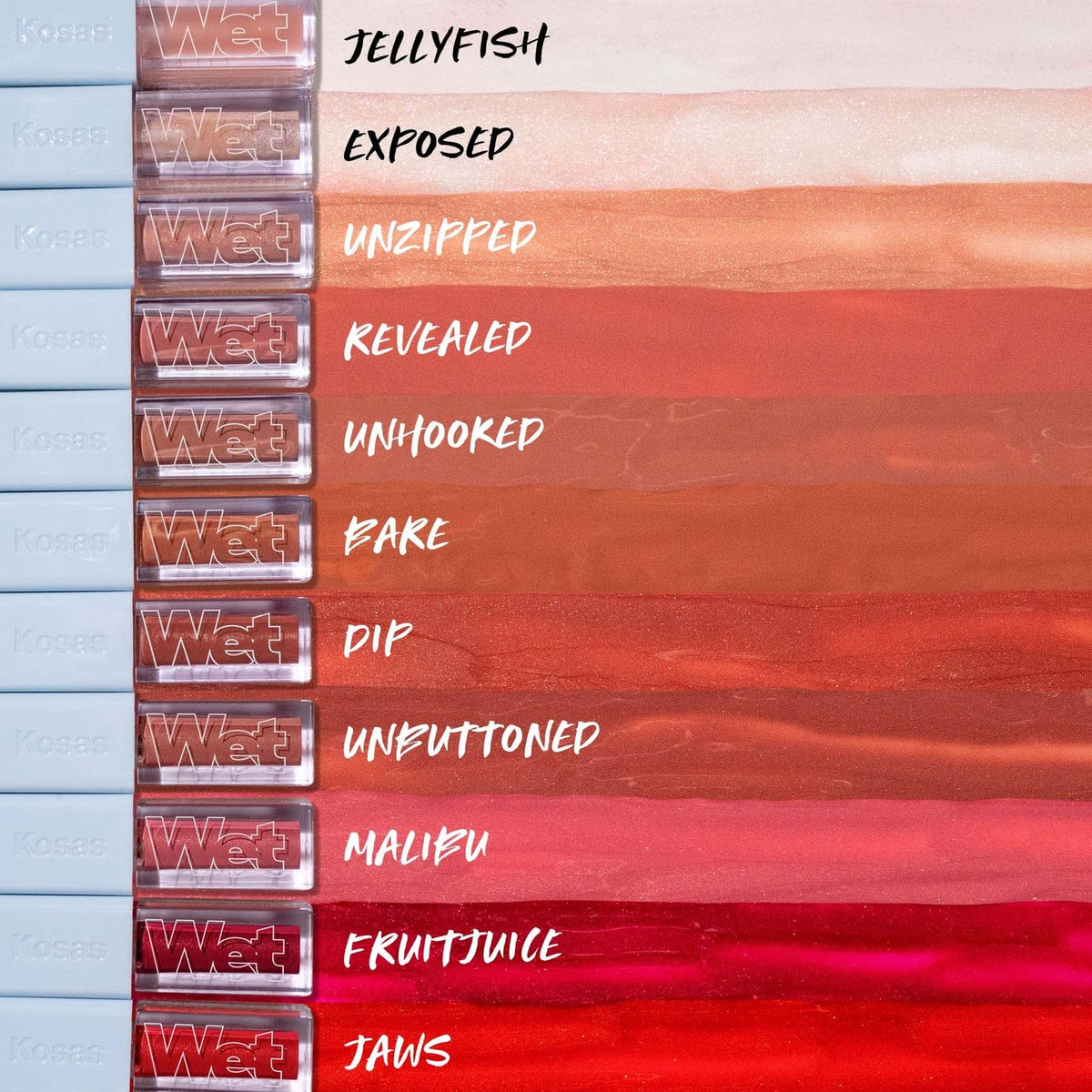 Evening routine with Kosas Wet Lip Oil Gloss for color and care