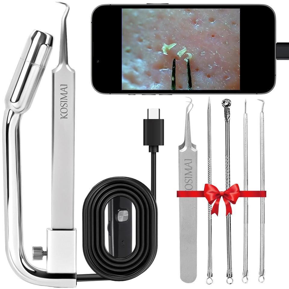 Kosimai Black Head Remover camera view for real-time visualization of pores and impurities.