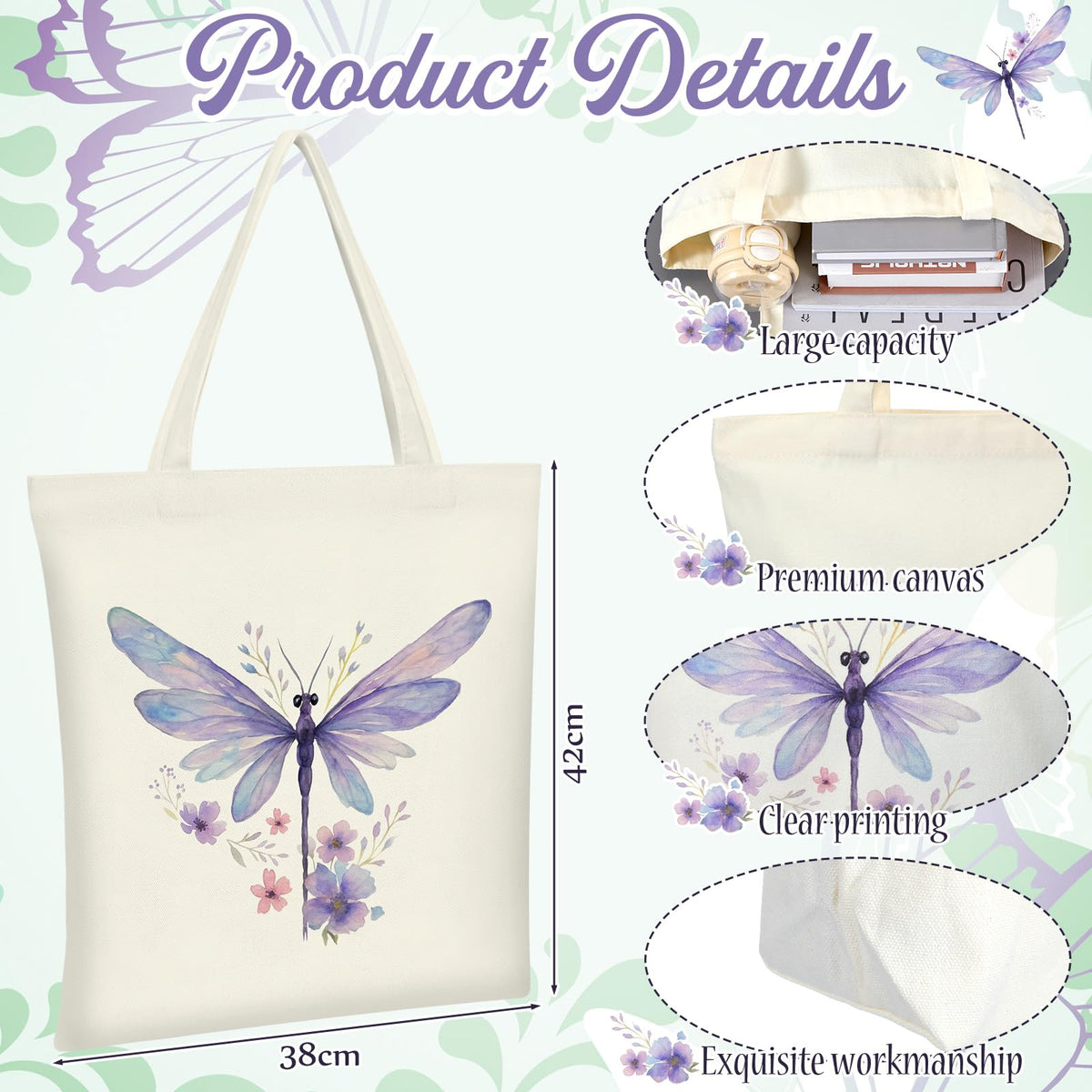 Kosiz dragonfly notebook with 50 sheets for notes and ideas.