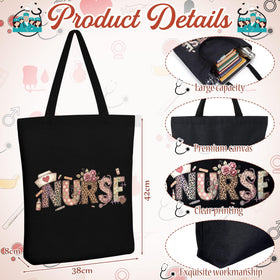 Kosiz canvas bag design with floral accents for daily tote versatility