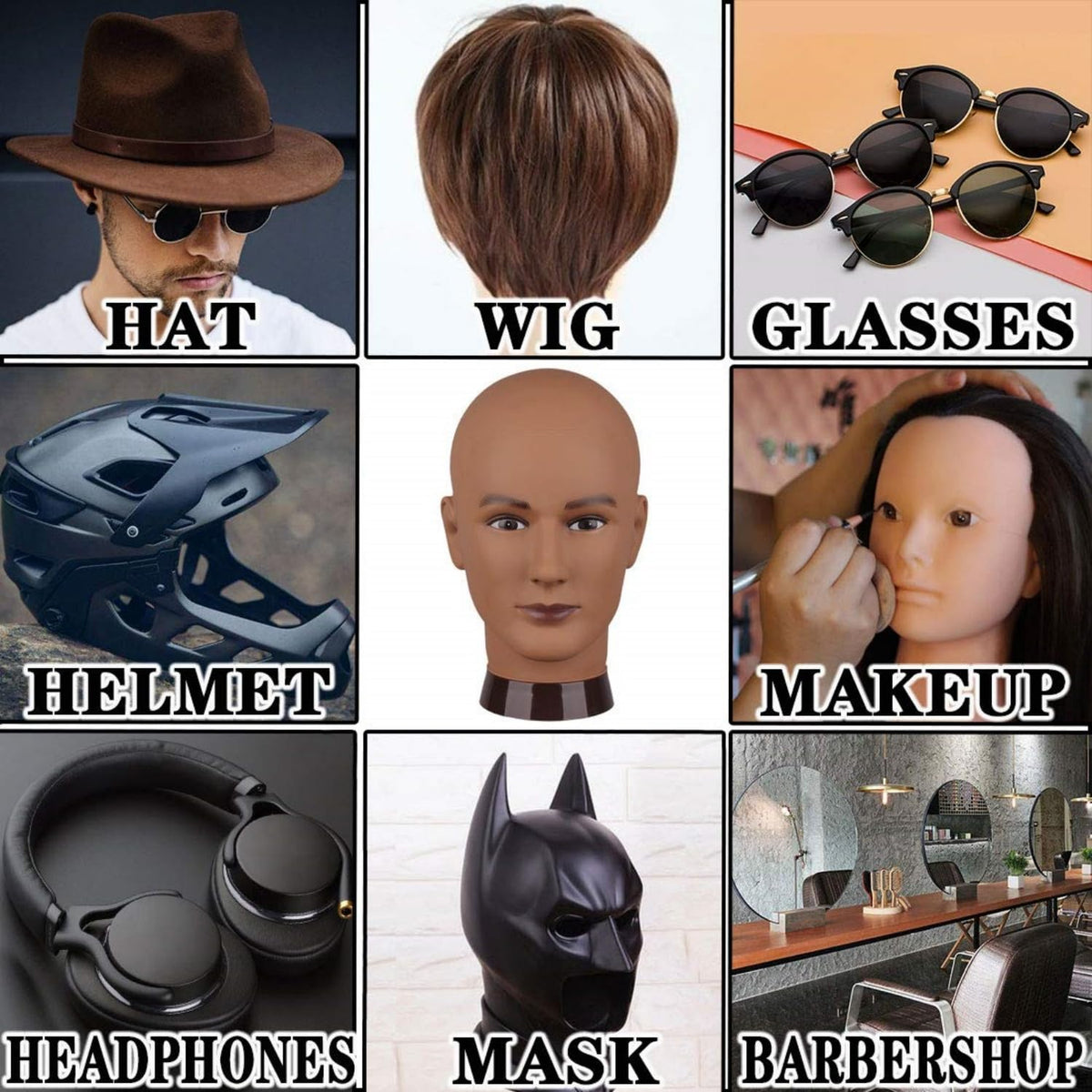 Koskusder canvas mannequin head and stand offer stable display