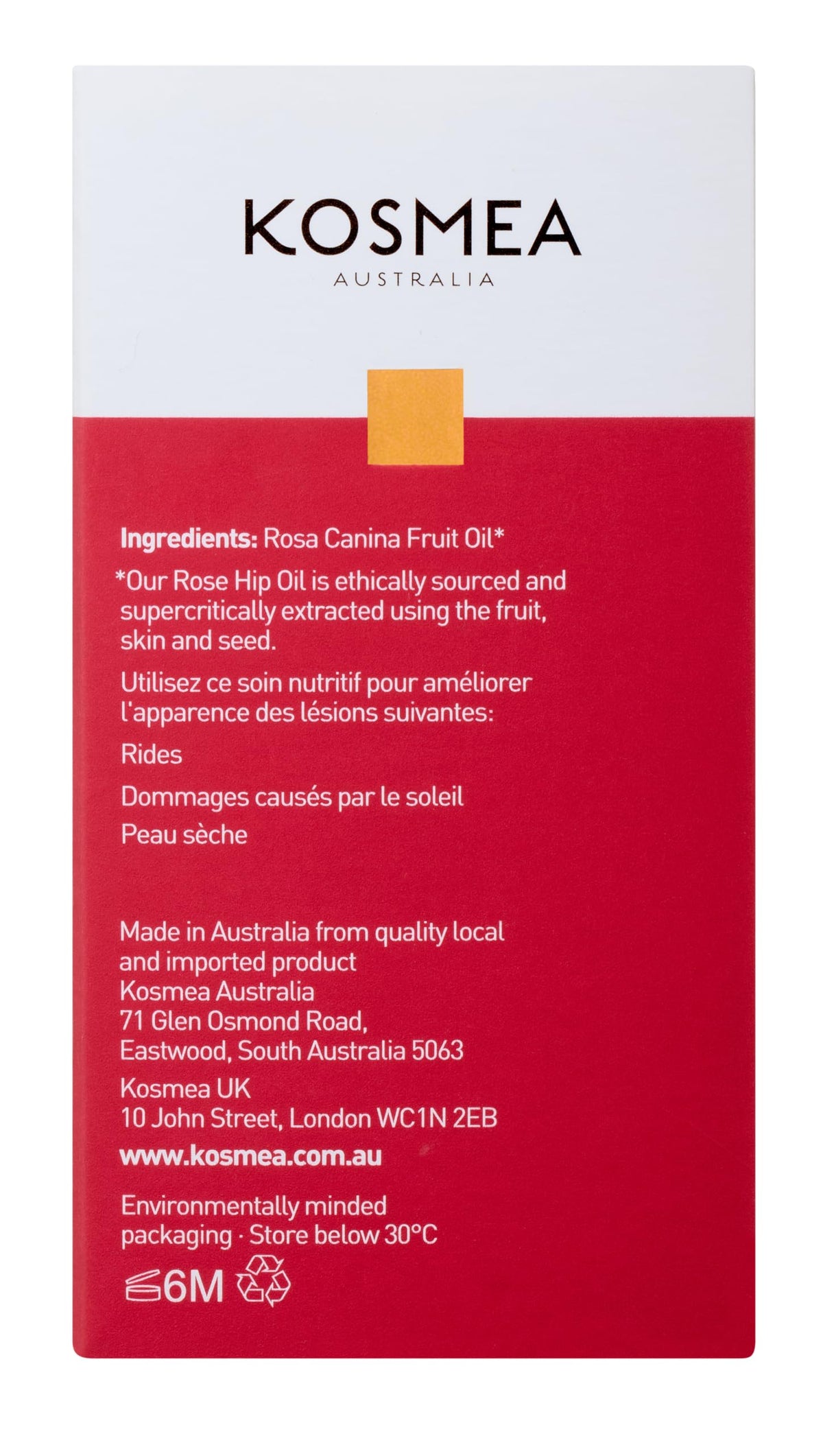 Kosmea Rosehip Oil applied to the face for hydration and glow