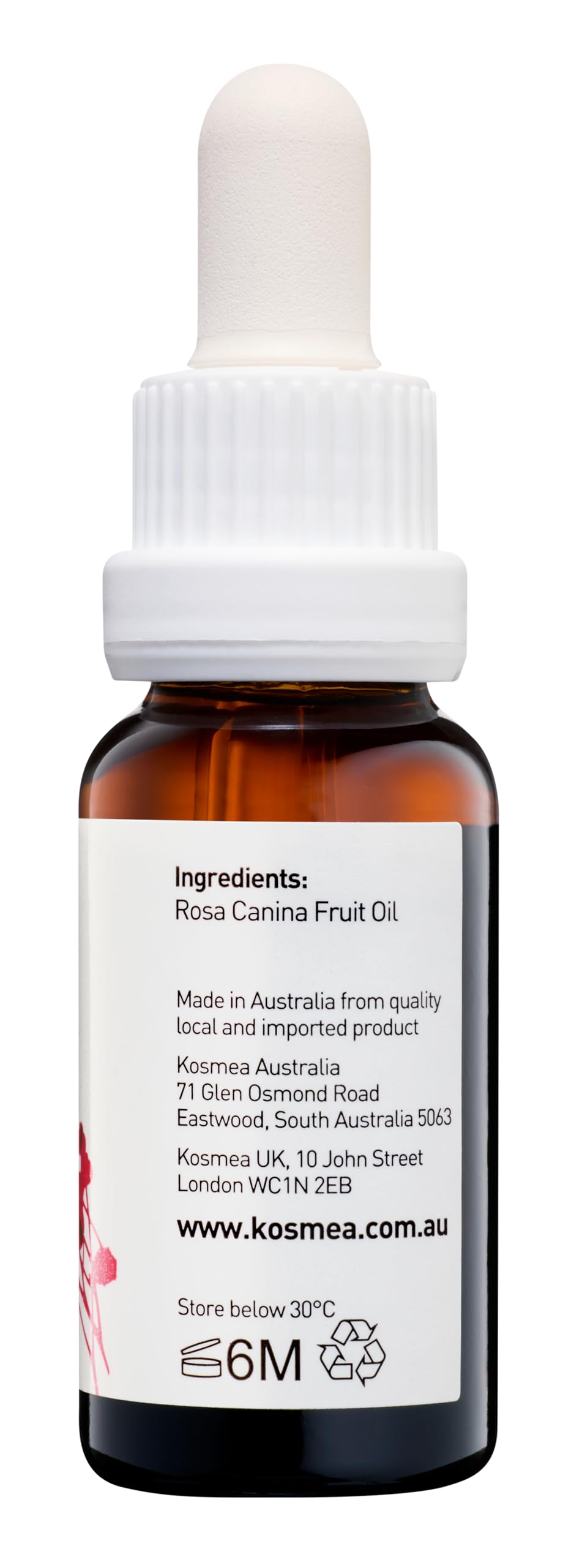 Kosmea Rosehip Oil texture shows a silky, non-greasy finish