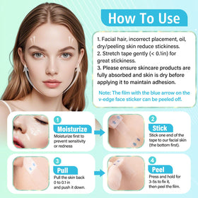 KOSOBO Face Lift Tape easy three-step application for quick results