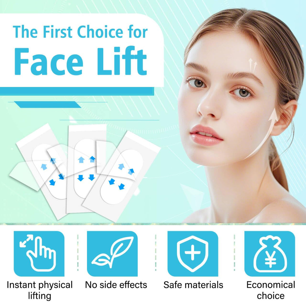 KOSOBO Face Lift Tape neck lift creates smooth neck contours