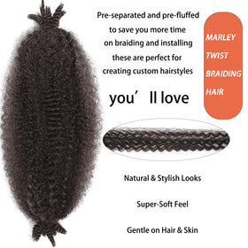 Kossys Afro spring twist 16 inch, 30g per piece, eight strands per bundle.