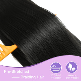 Kossys lightweight braiding hair close-up for comfortable wear