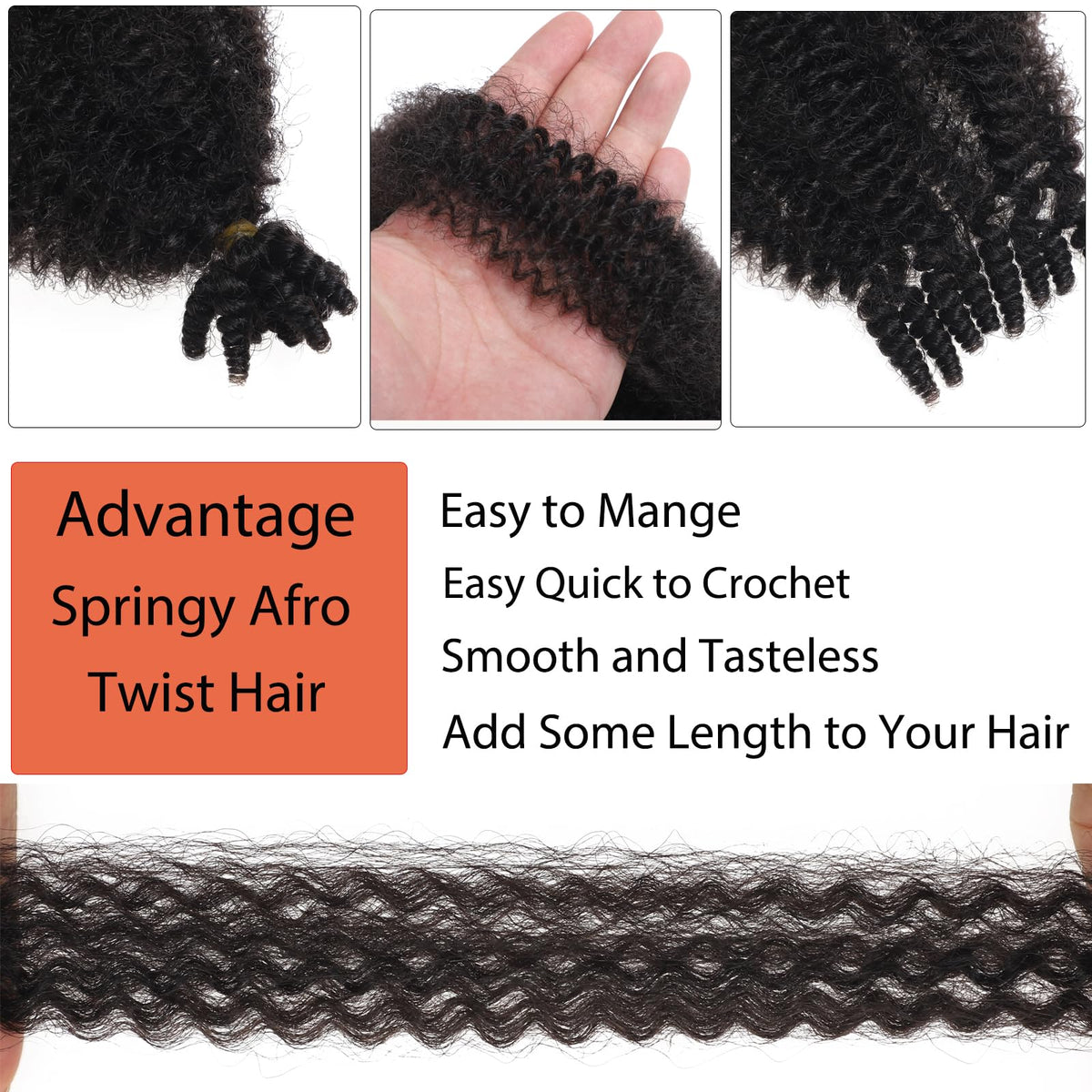Kossys Marley twist hair is odor-free and easy to separate for styling.