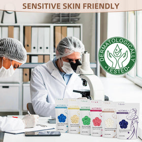 KOTAMU facial waxing beads applied smoothly for sensitive skin.