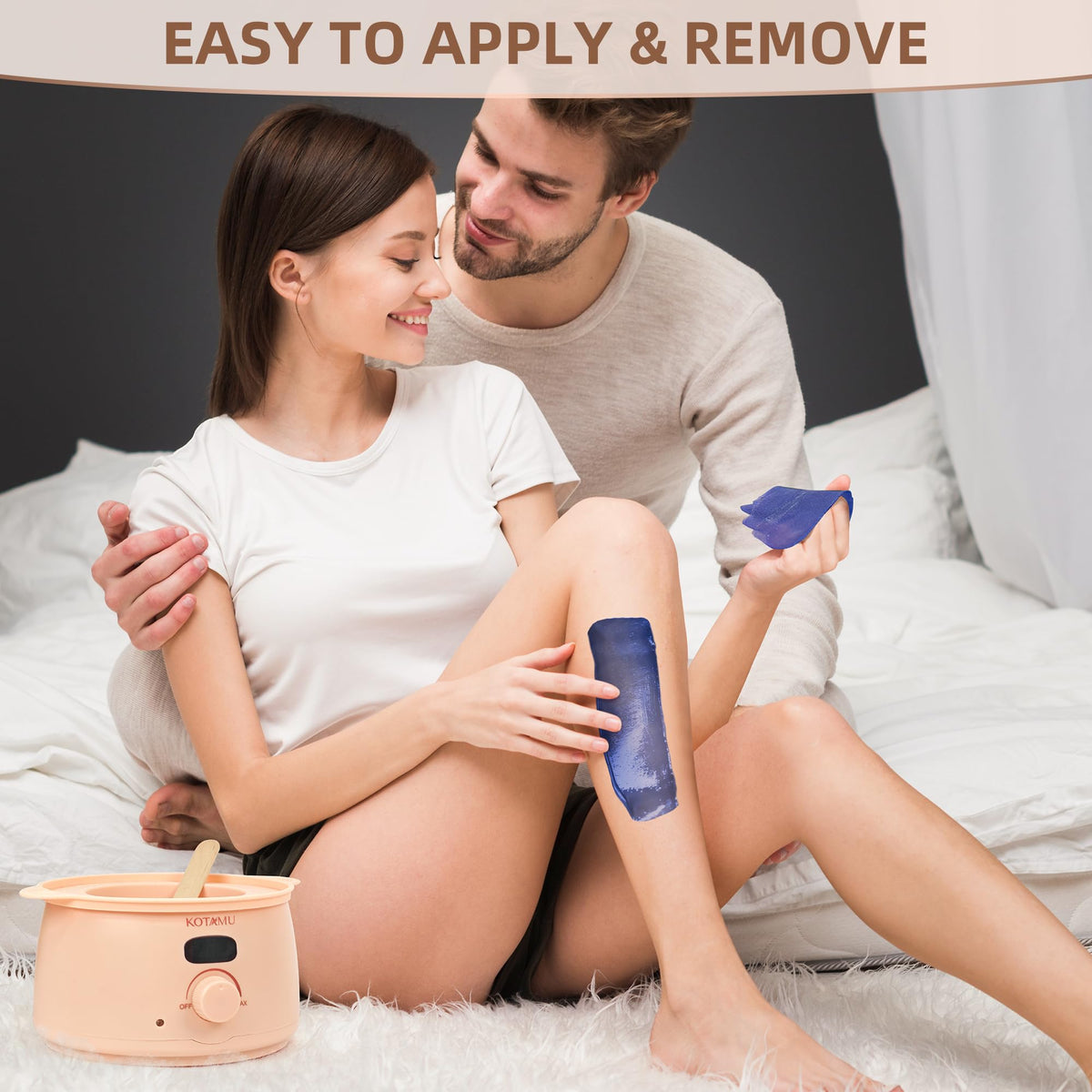 KOTAMU full-body waxing kit setup for salon-quality results at home.