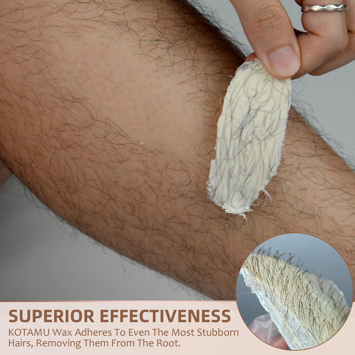 KOTAMU coconut fragrance wax beads enhancing comfort during waxing
