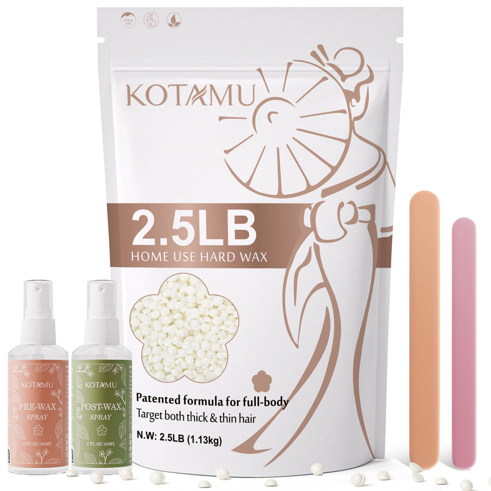 KOTAMU hard wax beads for full-body waxing at home