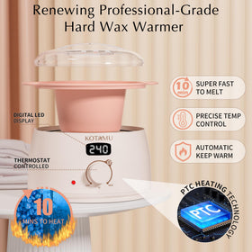 KOTAMU wax warmer control panel showing precise temperature control