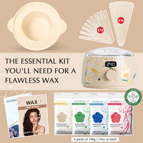 KOTAMU Brazilian wax formula in the kit delivers reliable grip for hair removal.