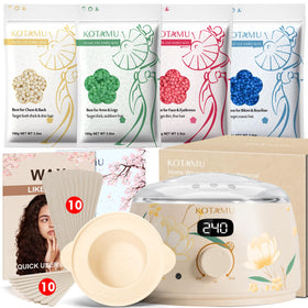 KOTAMU waxing kit digital wax warmer heats evenly for at-home salon results.