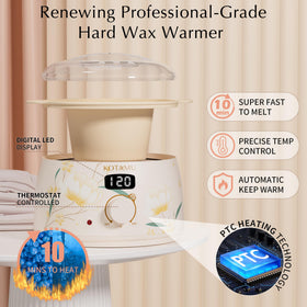 KOTAMU waxing kit silicone wax pot enables easy cleanup after comfortable waxing sessions.
