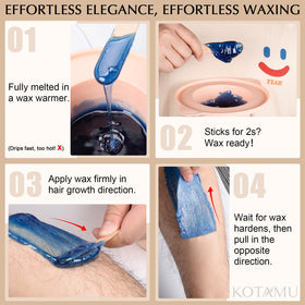 KOTAMU thermostat-control enables precise heat for comfortable, controlled waxing.