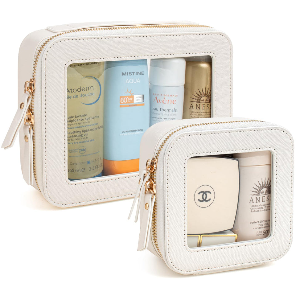 KOTORA Clear Makeup Bag Set large front view for quick access