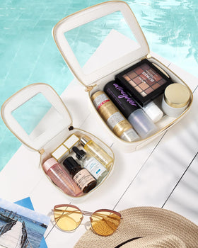 KOTORA Clear Makeup Bag Set mini side view for travel convenience