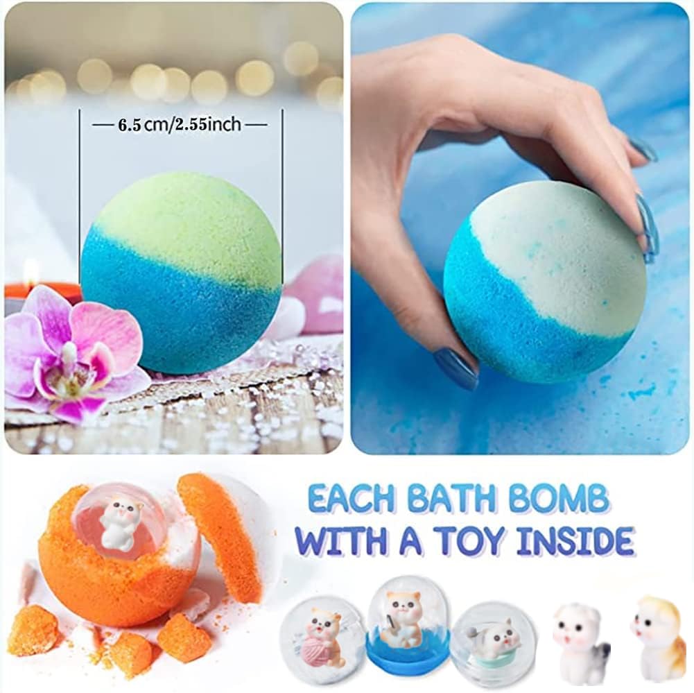 Colorful bath bombs fizz into vibrant bubbles, making bath time a sensory delight.