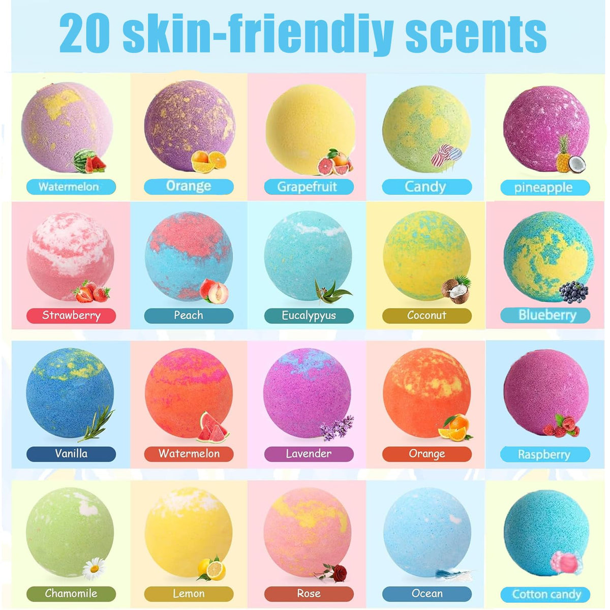 Kottke Gift Box Packaging bath bombs in a vibrant keepsake box.