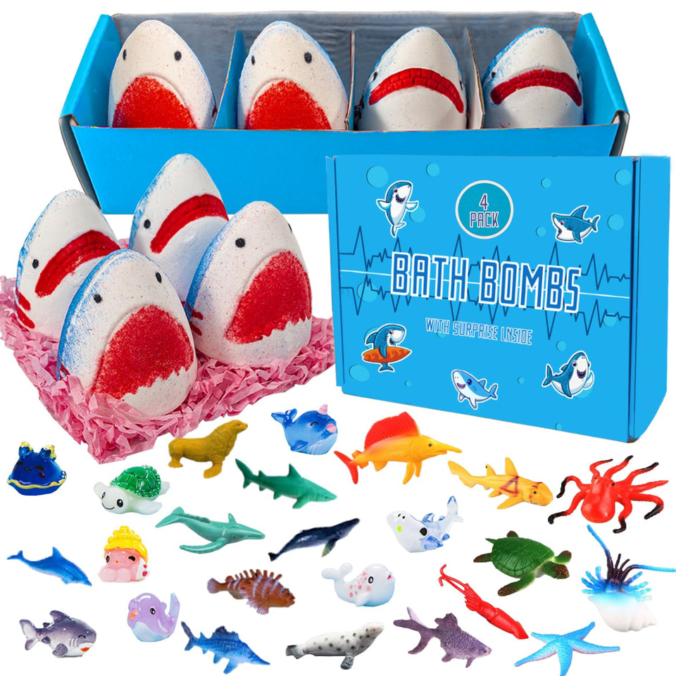 Kottke kids shark bath bombs with packaging reveal for bath time fun