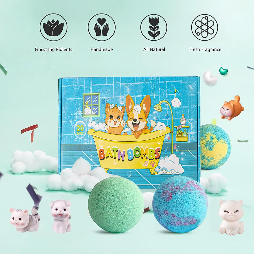 Kottke Kids Bath Bombs Variety Colors and Scents for playful bath time.