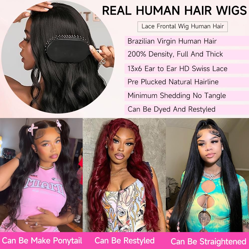 KOTTN 200-density body-wave wig for fuller, versatile styling options.
