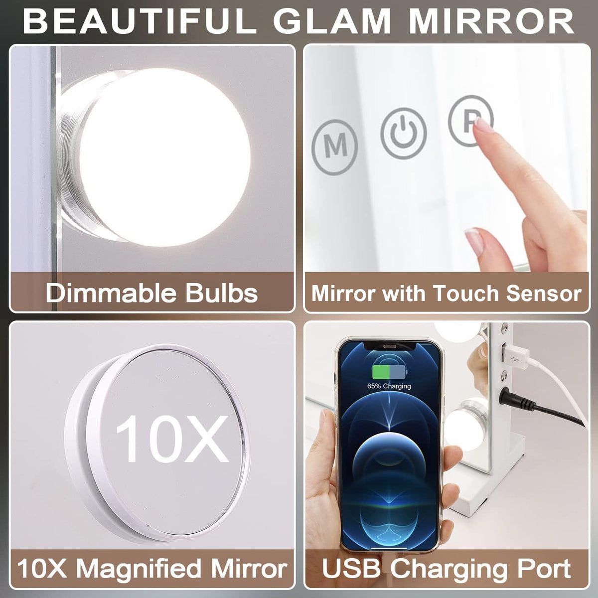 Kottova large vanity mirror ideal for bedrooms salons and gifting