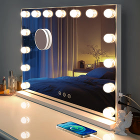 Kottova vanity mirror main view showing ample surface for daytime makeup tasks