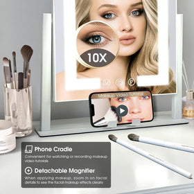 Kottova vanity mirror with detachable phone holder for hands-free tutorials.