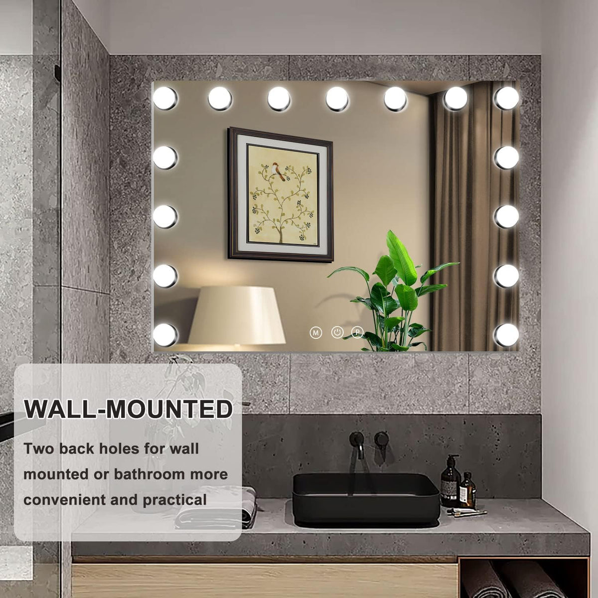 Kottova vanity mirror USB port for charging devices during use