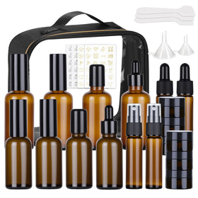 KOUWICH glass travel bottles collection, compact and sturdy for on-the-go skincare.
