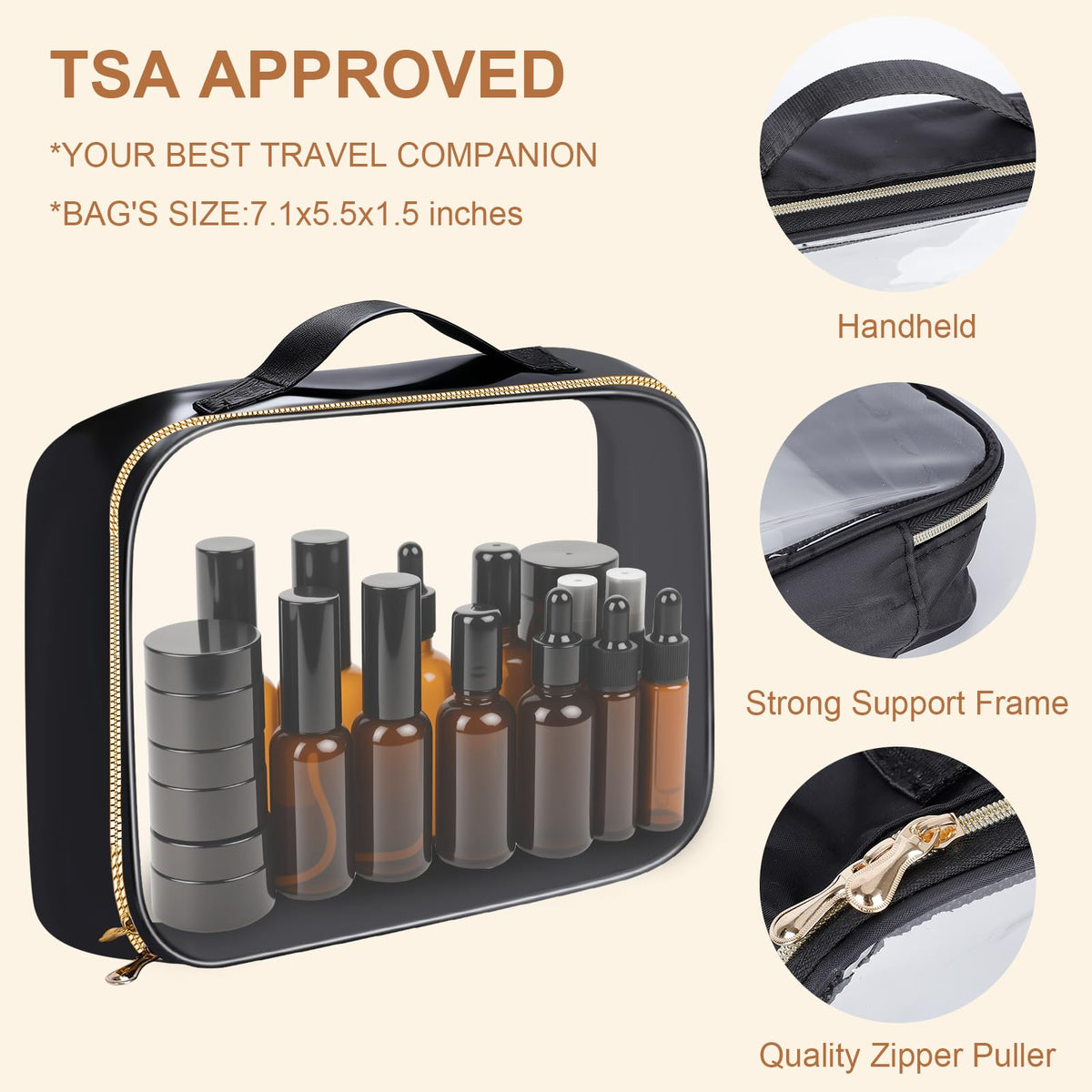 KOUWICH premium frosted glass elevates skincare travel kit.