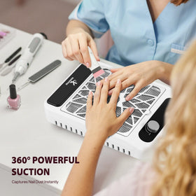 Kouzitop Nail Dust Collector with 3-speed control for versatile sessions.