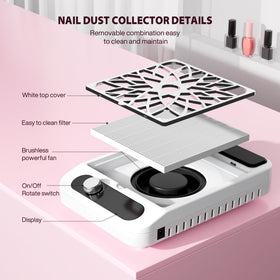 Kouzitop compact dimensions fit neatly on a manicure table.