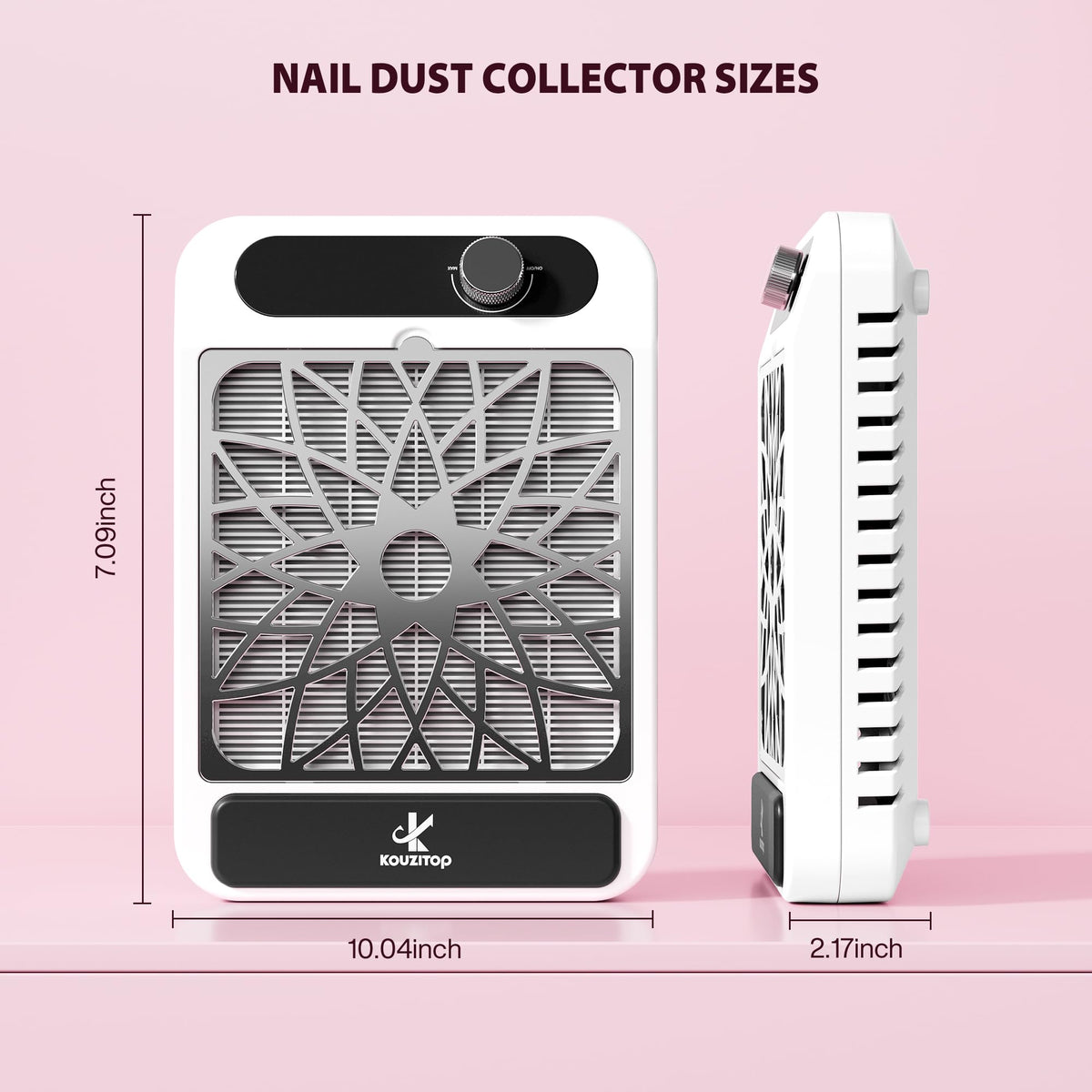 Kouzitop in-salon setup demonstrates professional nail tech use.