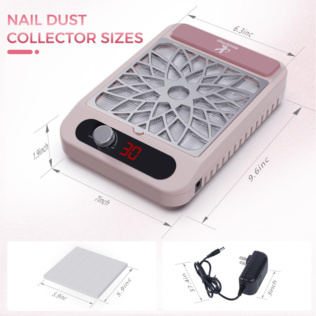 Kouzitop lightweight portable dust collector for mobile use