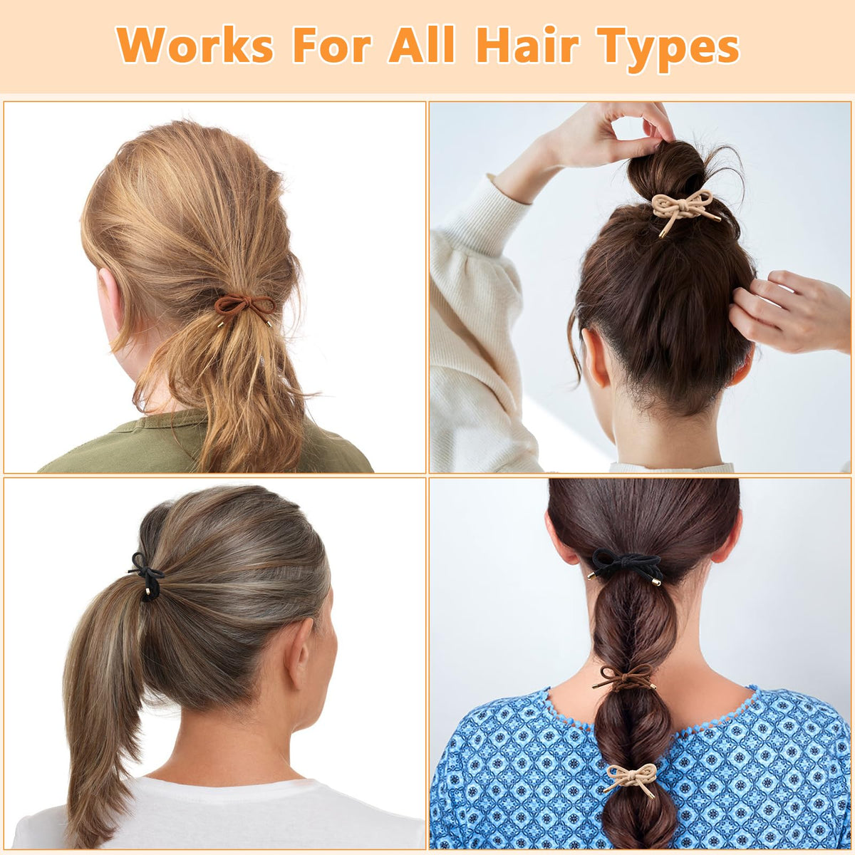 KOVOLITU bow-tie hair accessories add charm to daily outfits.