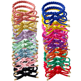 KOVOLITU braided hair ties with bow set for gentle, knot-free ponytails.