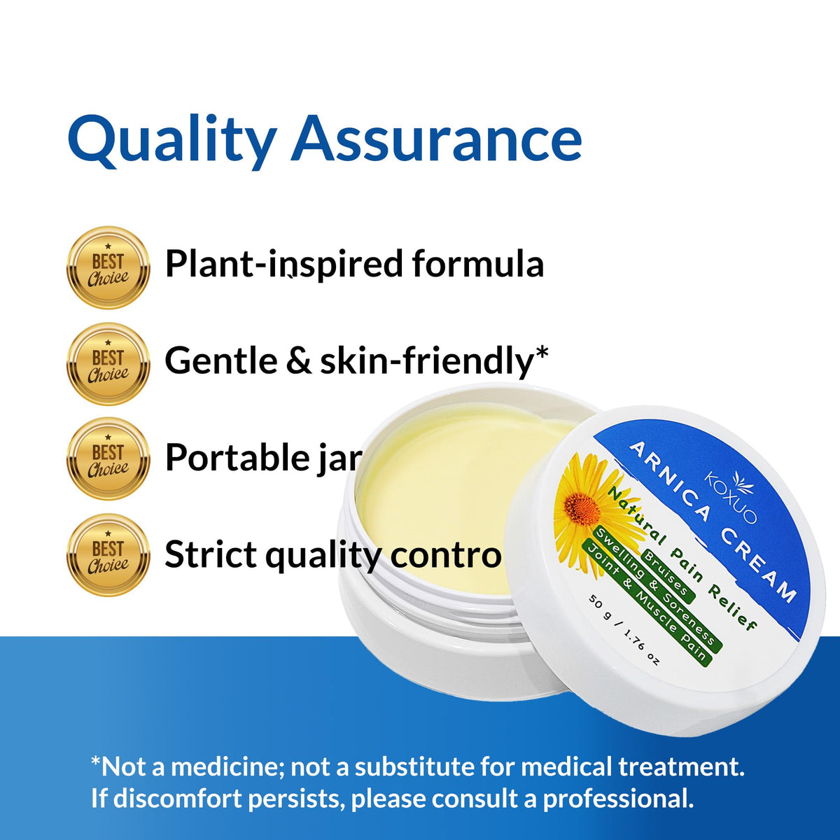 KOXUO Arnica Cream on arms and legs supports daily comfort