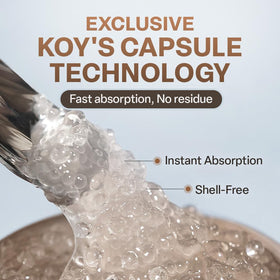 KOY Flow morning and evening routine shot highlights easy application.