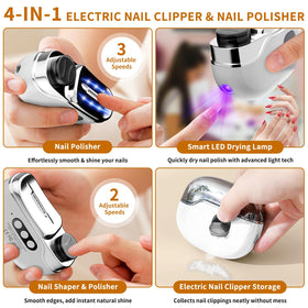 KOYIOOUADO USB-C charging port powers the cordless nail care tool