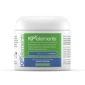KP Elements Keratosis Pilaris Lotion bottle promoting smoother, hydrated skin.