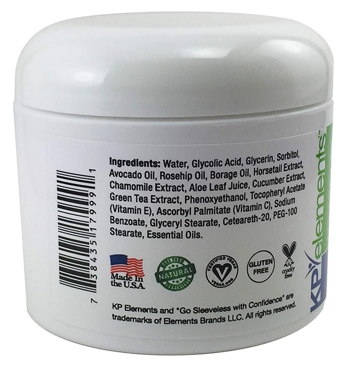 KP Elements lightweight lotion for smoother skin texture.