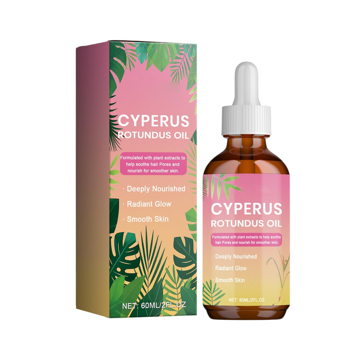 KPEBN Cyperus Rotundus Oil bottle with pump for easy application.