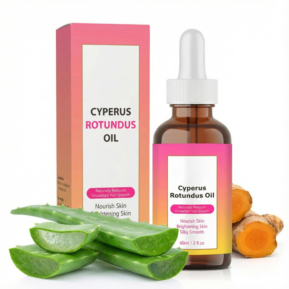 KPEBN Cyperus Rotundus Oil bottle for gentle, skin-soothing body care.